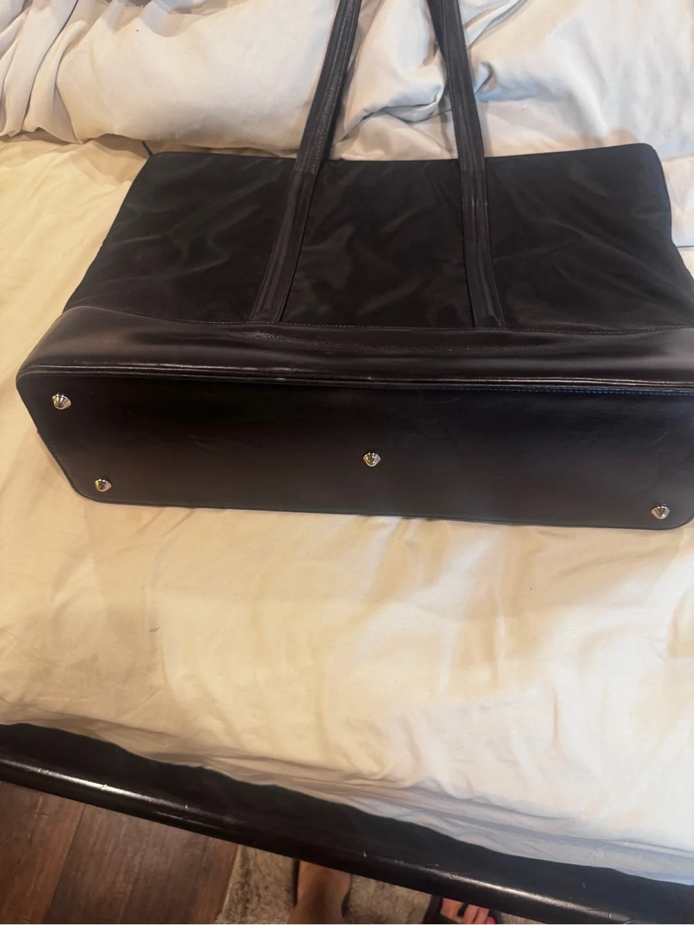 Neiman Marcus Black Tote Laptop Bag